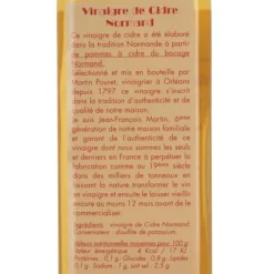 MARTIN POURET Vinaigre de Cidre Normand 50cl* Vinaigres