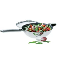 CRISTEL Wok Casteline Ø 28 cm Manche Amovible Anti-Adhésif Inox* Woks