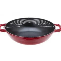 STAUB Wok en Fonte 30 cm Rouge* Woks