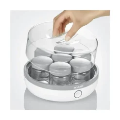 CUISINEADDICT Yaourtière 14 Pots en Verre Gris Séverin* Yaourtière